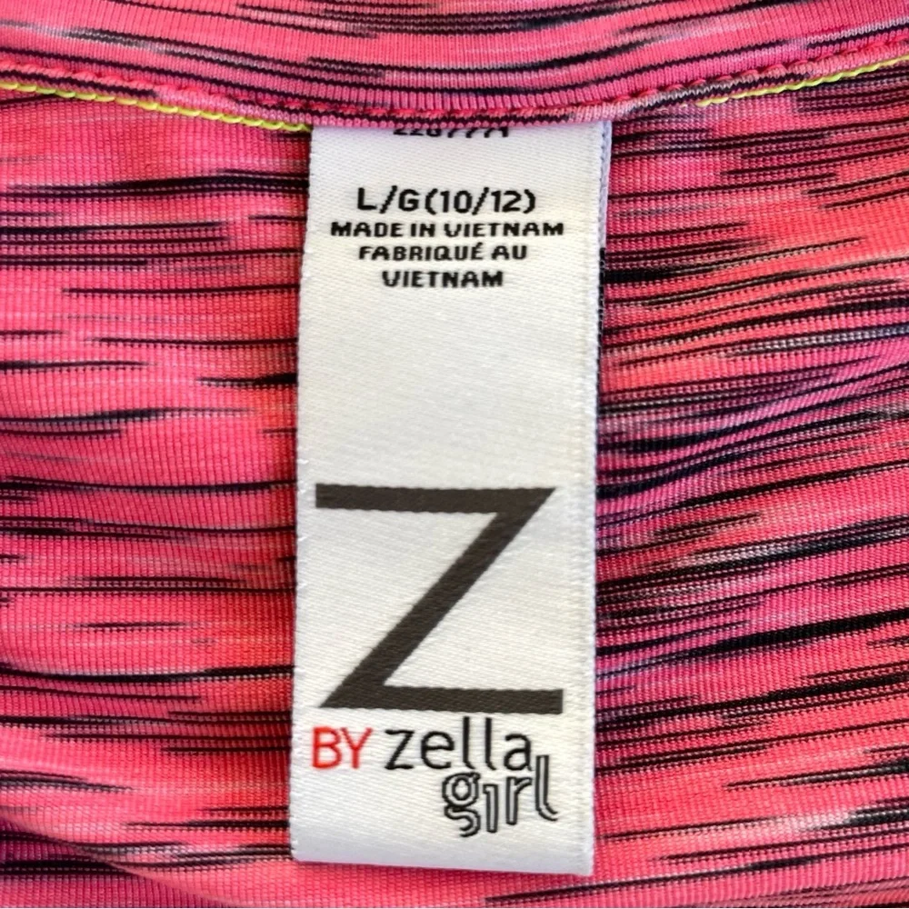 Zella Kids Pink and Yellow Activewear Jacket Size Large